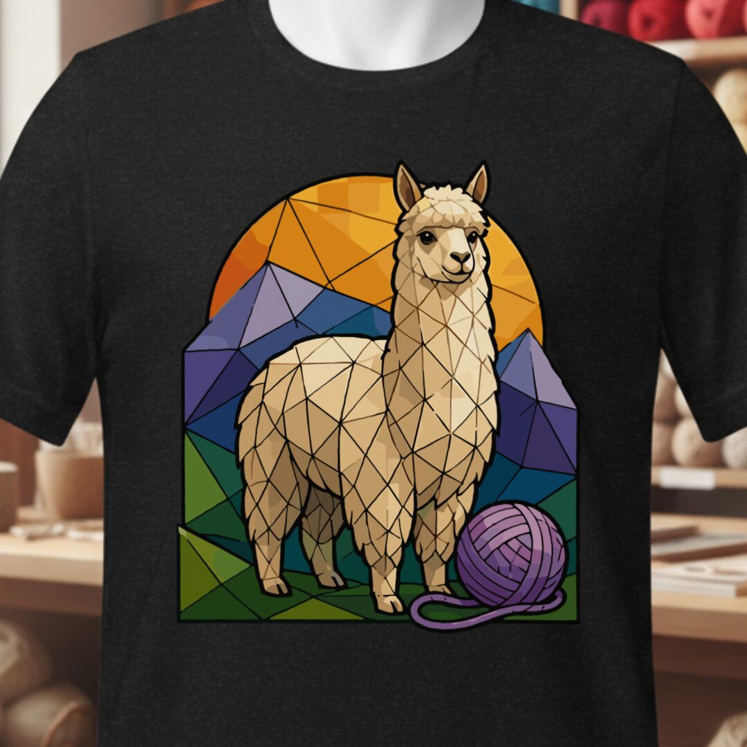 GeoAlpaca T-Shirt Black t-shirt