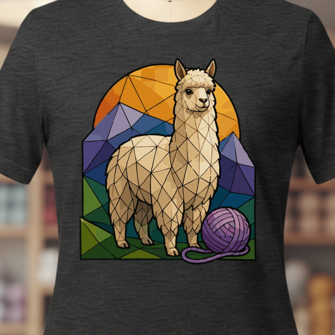 GeoAlpaca T-Shirt Dark Grey t-shirt