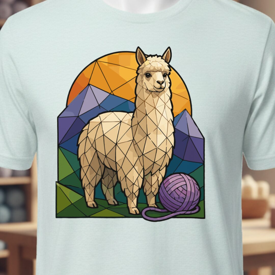 GeoAlpaca T-Shirt Ice Blue t-shirt