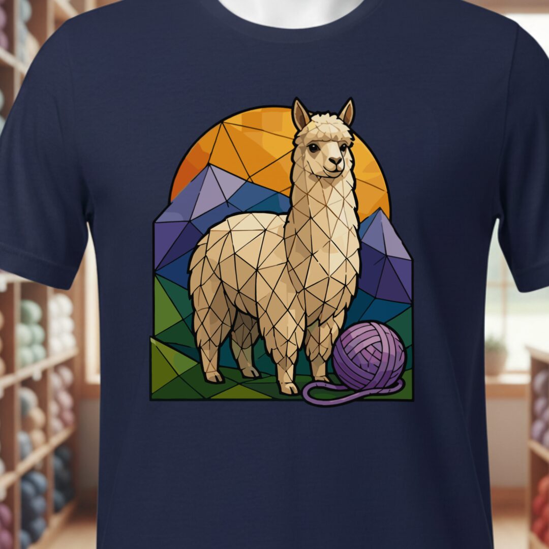 GeoAlpaca T-Shirt Navy t-shirt