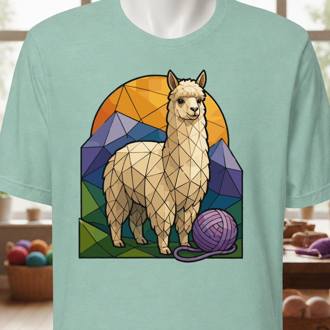 GeoAlpaca T-Shirt Sea Breeze t-shirt