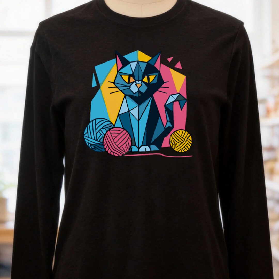 GeoCat Long Sleeve Tee Black t-shirt