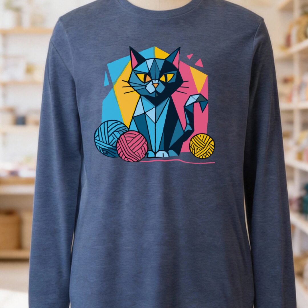 GeoCat Long Sleeve Tee Navy t-shirt