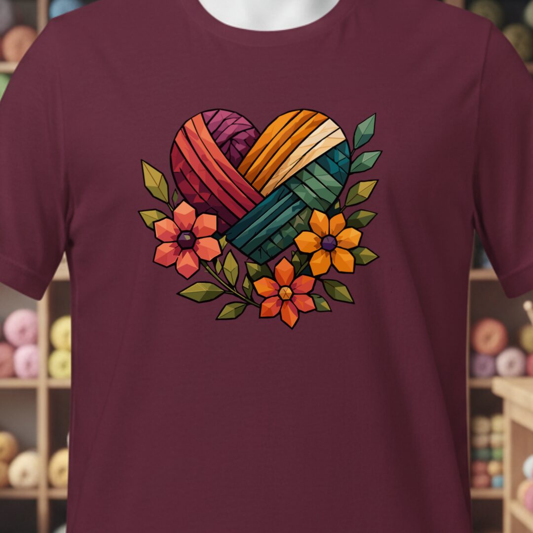 GeoHeart T-Shirt Maroon t-shirt