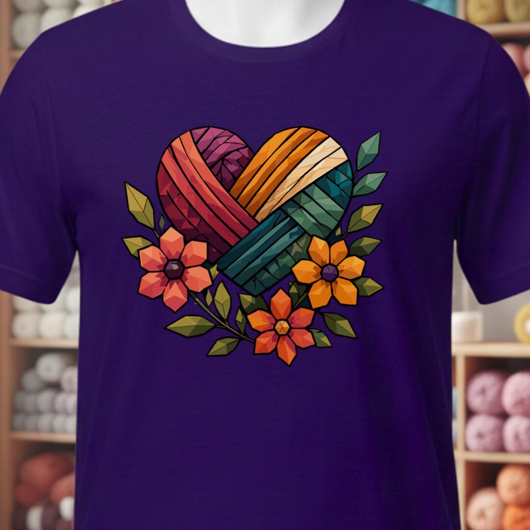 GeoHeart T-Shirt Purple t-shirt