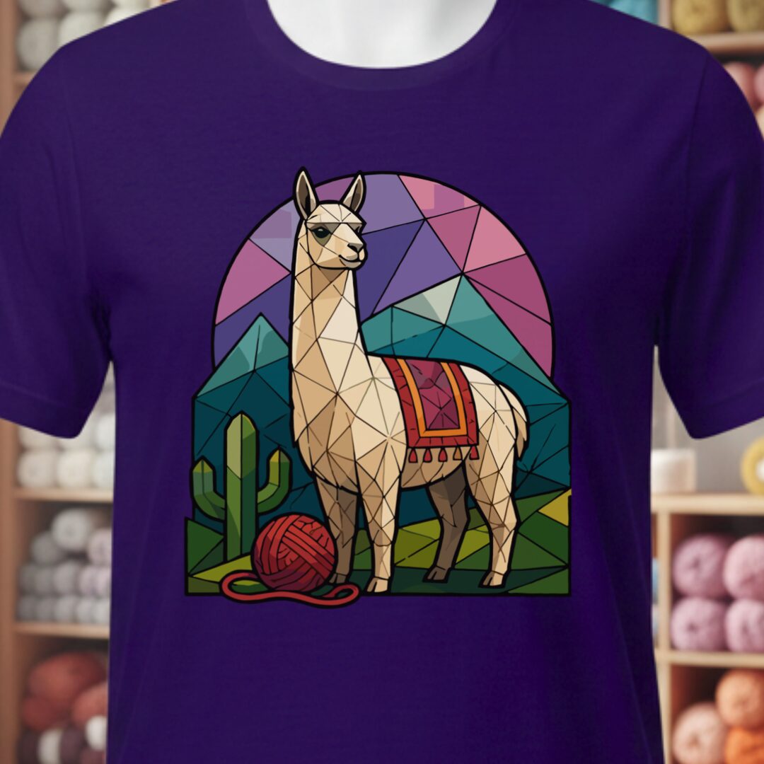GeoLlama T-Shirt Purple t-shirt