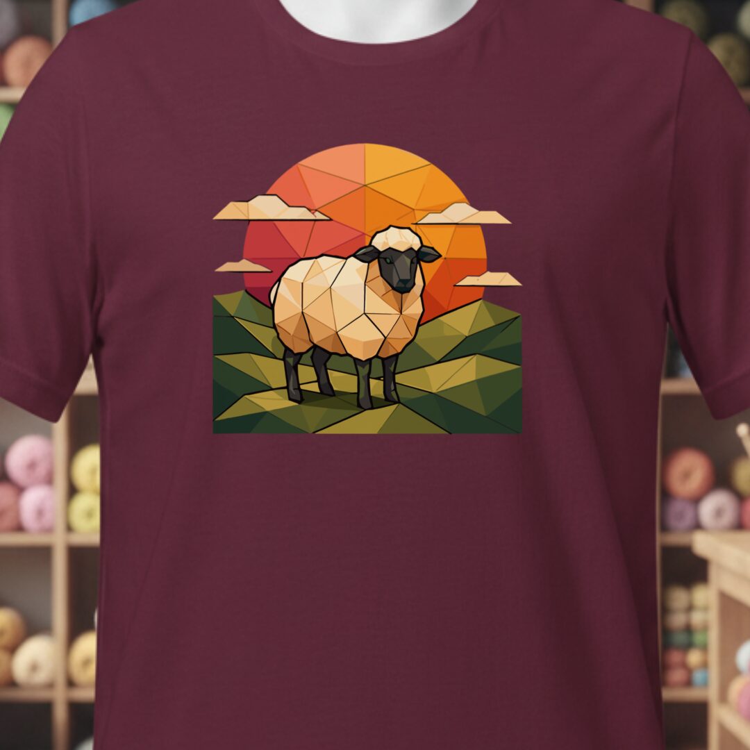 GeoSheep T-Shirt Maroon t-shirt