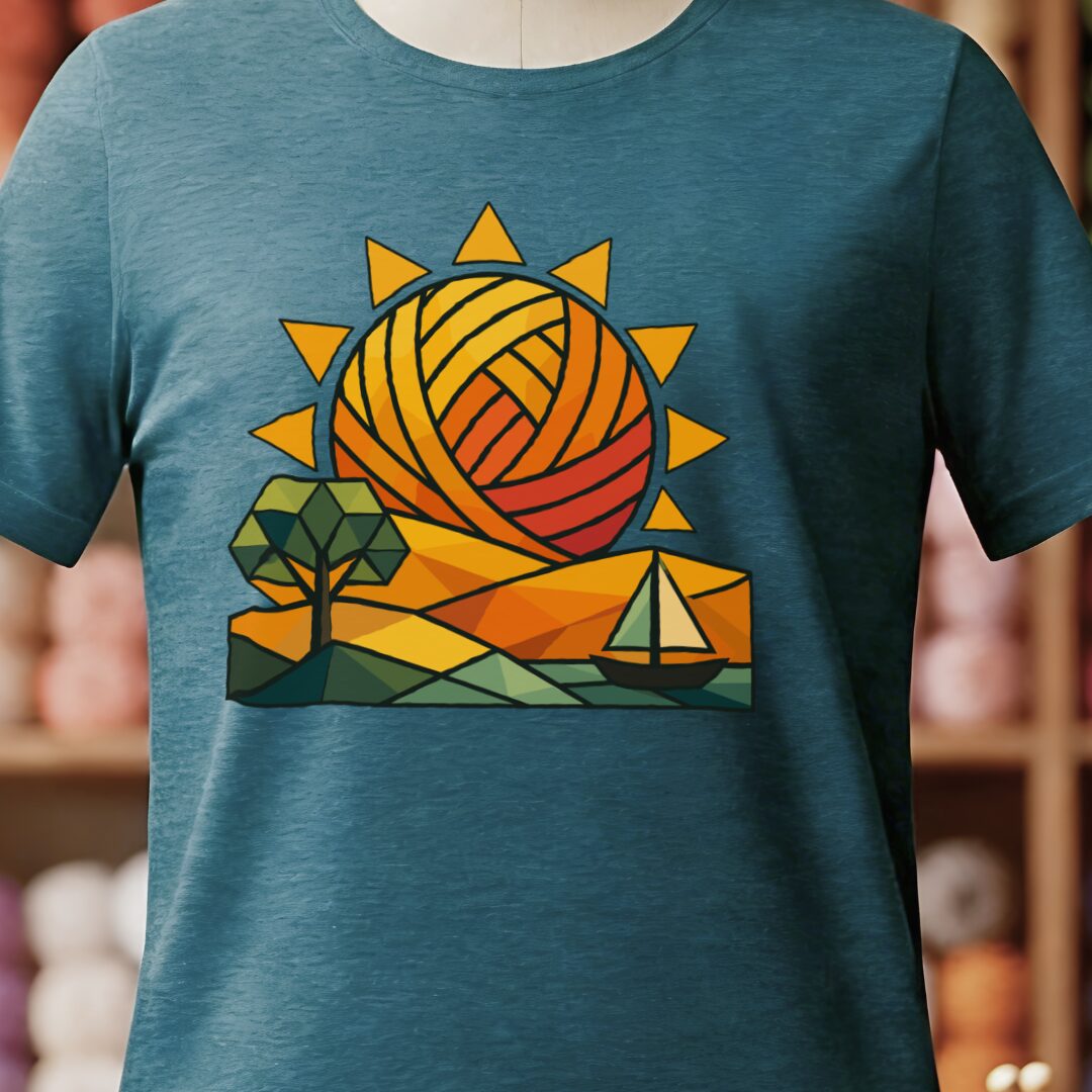 GeoSunrise T-Shirt Teal Blue t-shirt