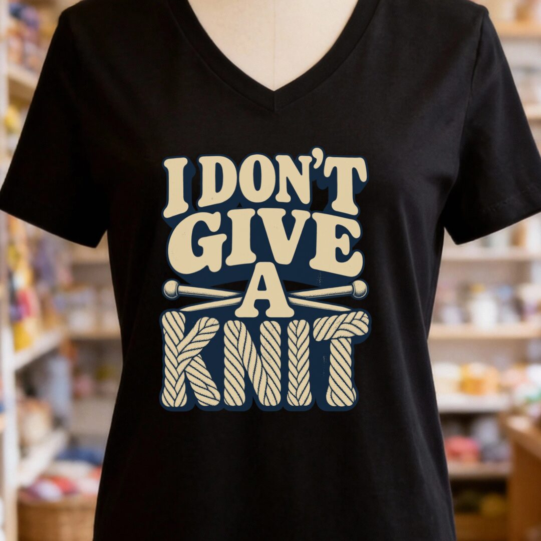 Give A Knit V-Neck T-Shirt Black t-shirt
