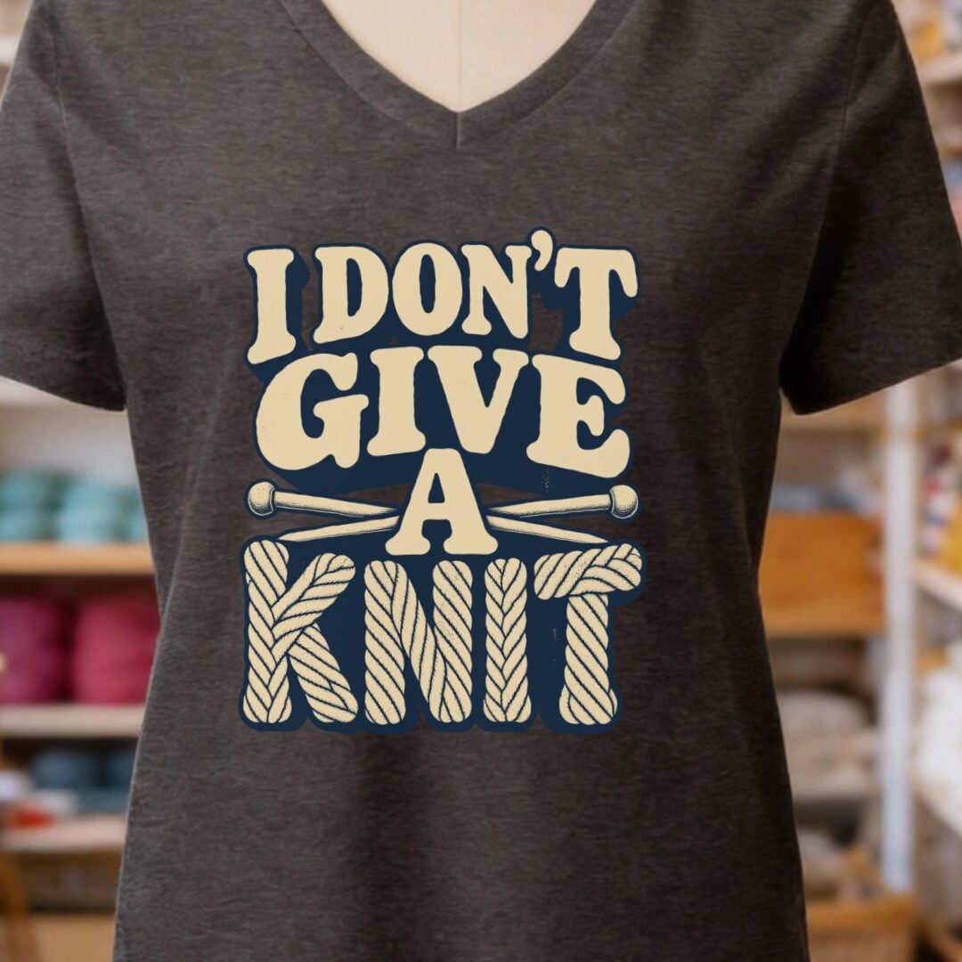 Give A Knit V-Neck T-Shirt Dark Grey t-shirt