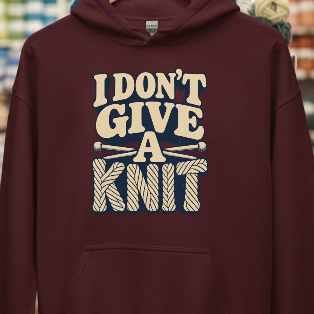 Give A Knit Hoodie Maroon t-shirt