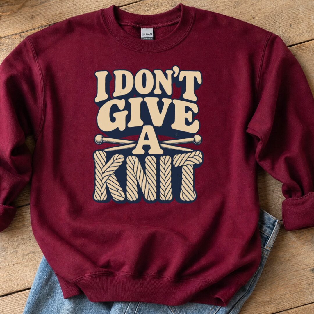 Give A Knit Sweatshirt Maroon t-shirt