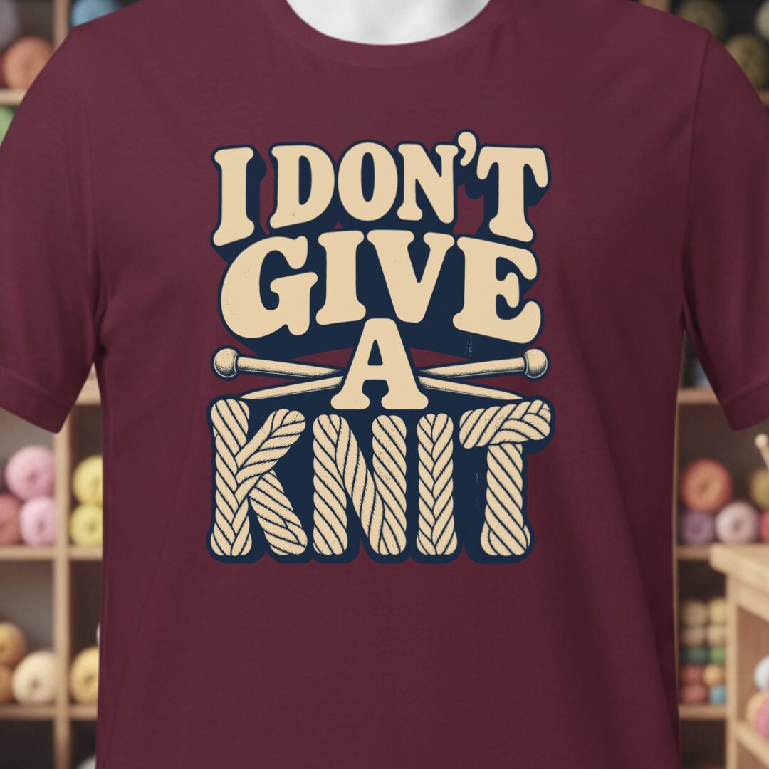 Give A Knit T-Shirt Maroon t-shirt