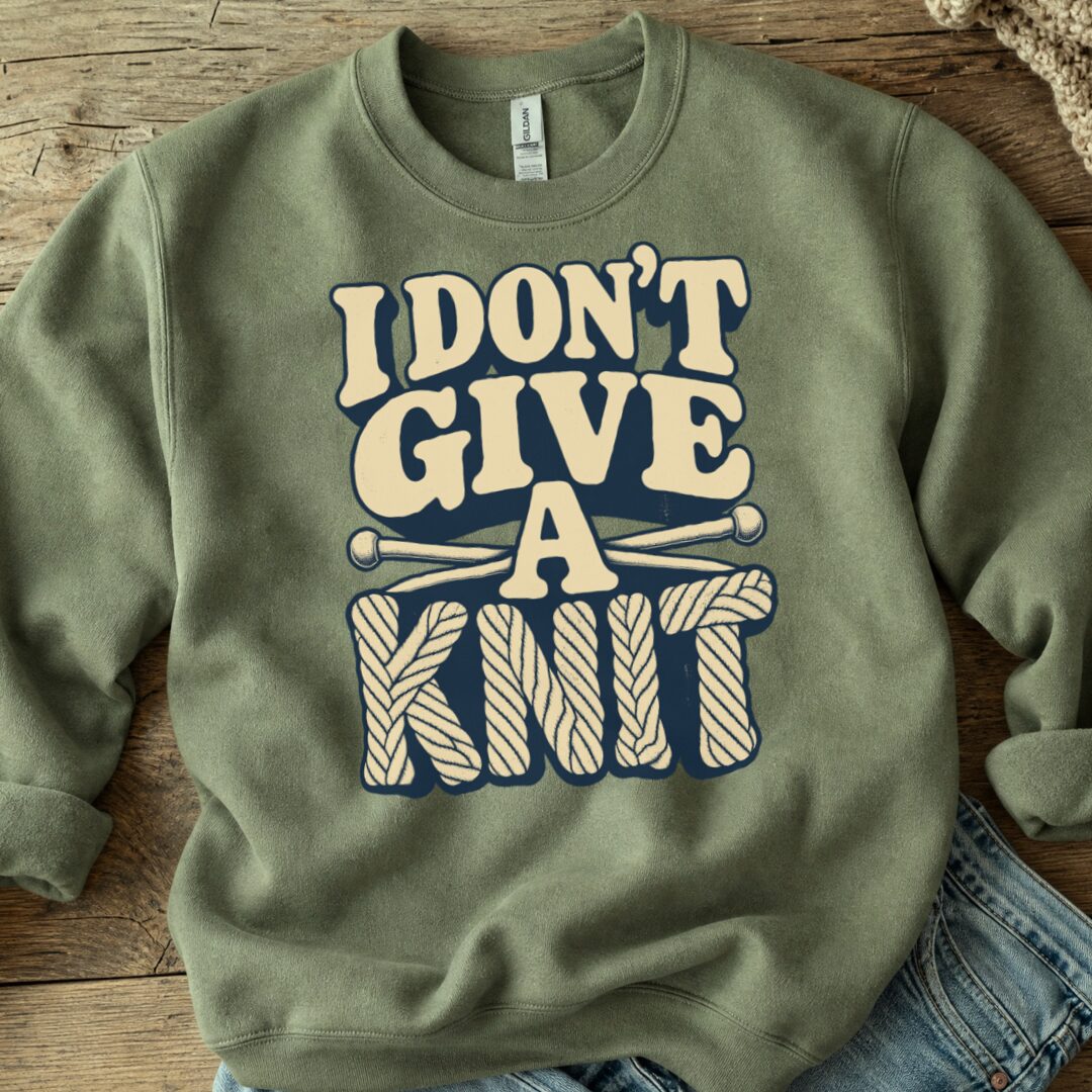 Give A Knit Sweatshirt Military Green t-shirt