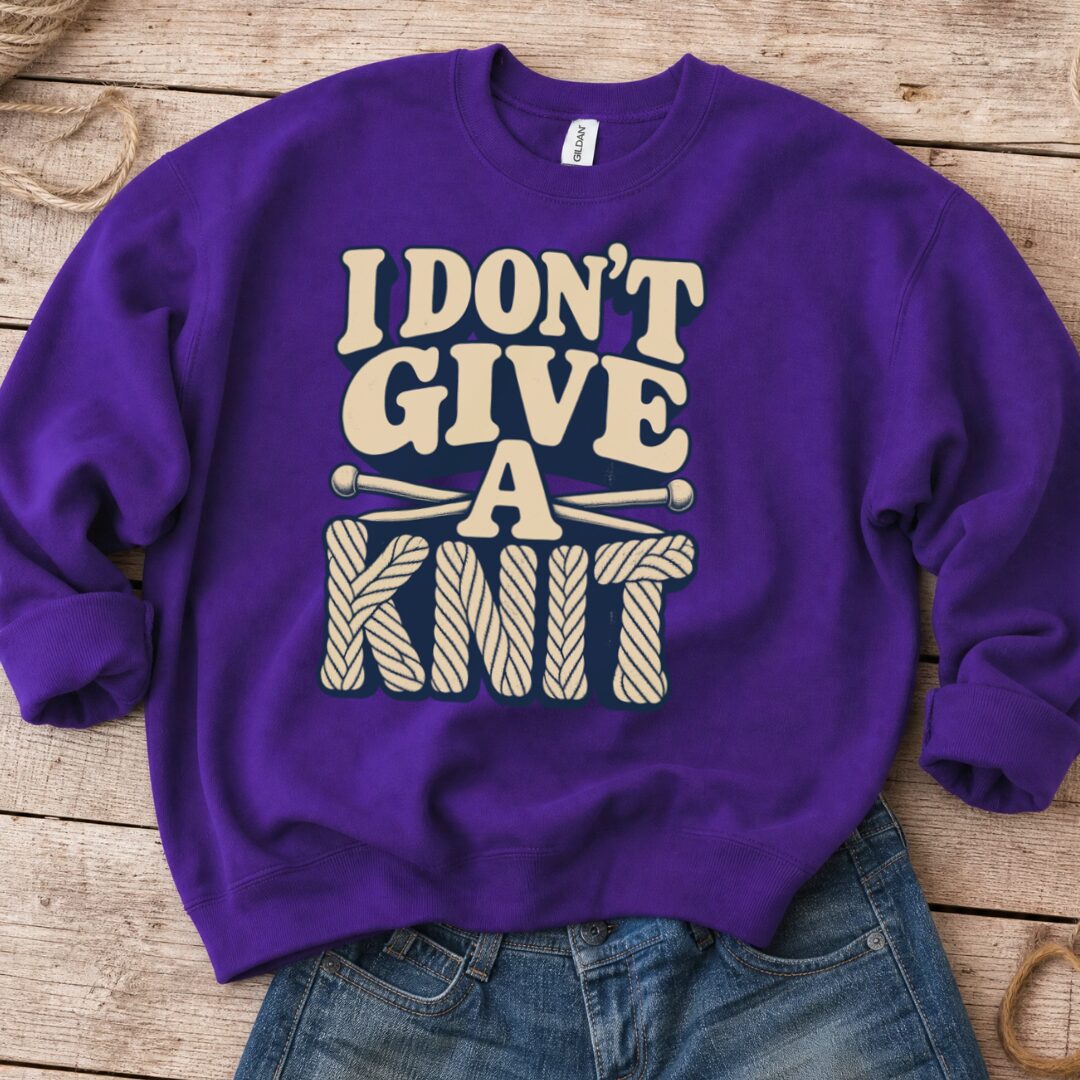 Give A Knit Sweatshirt Purple t-shirt
