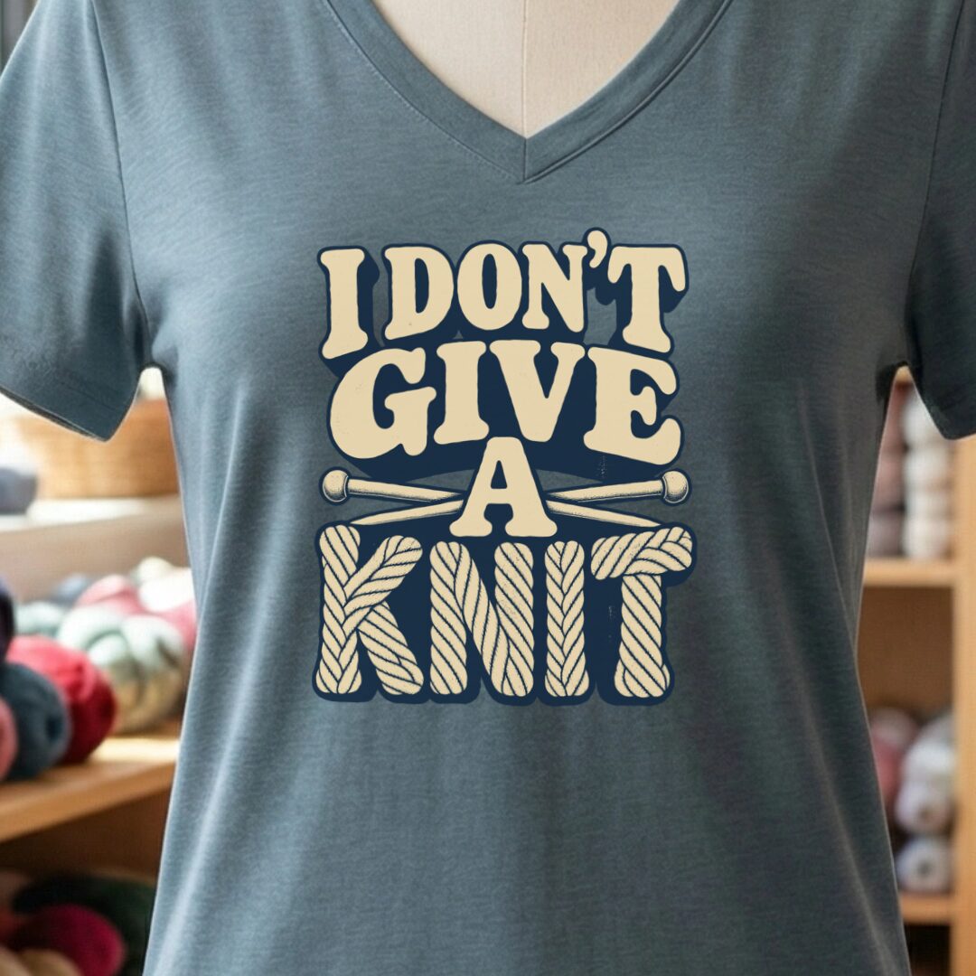 Give A Knit V-Neck T-Shirt Slate t-shirt
