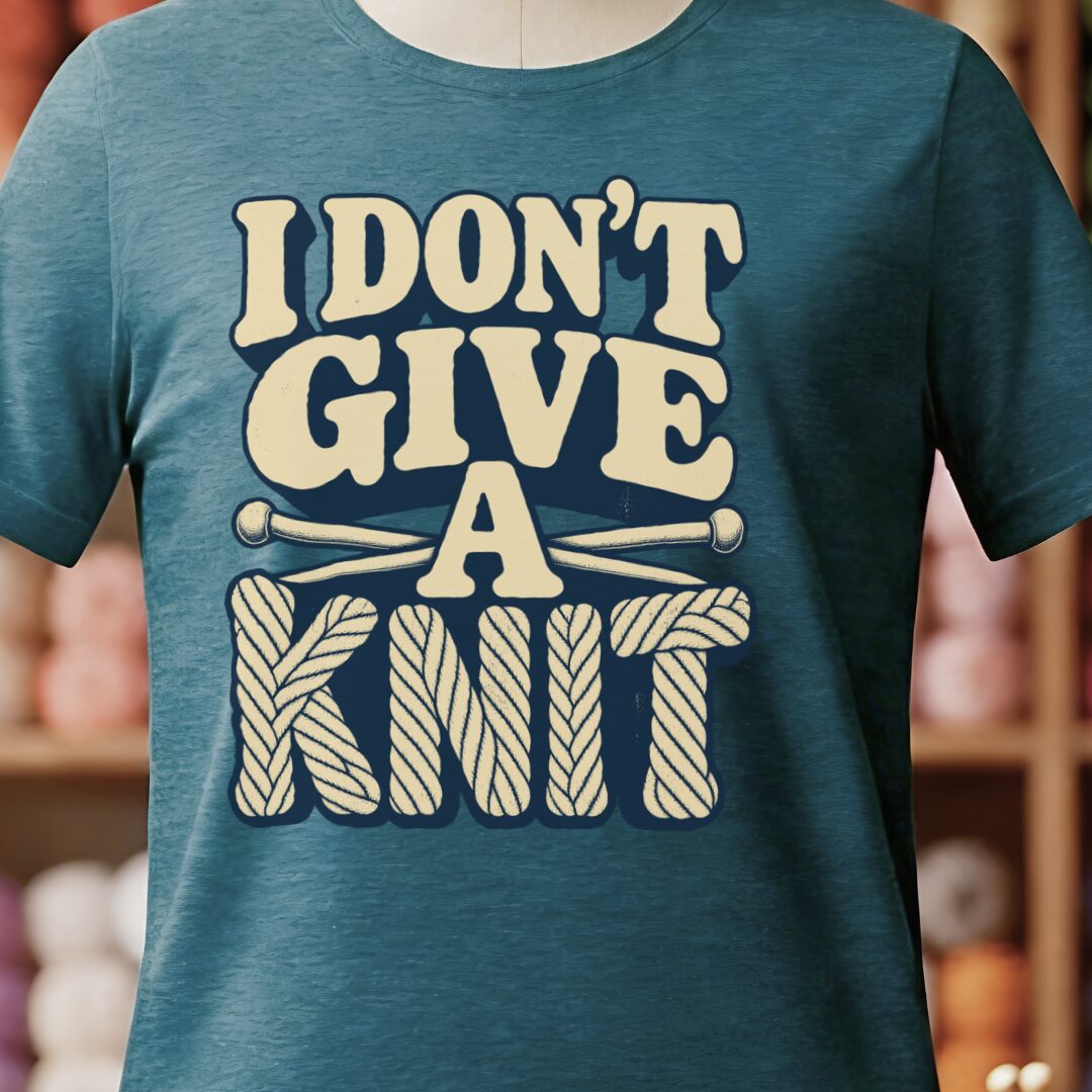 Give A Knit T-Shirt Teal Blue t-shirt