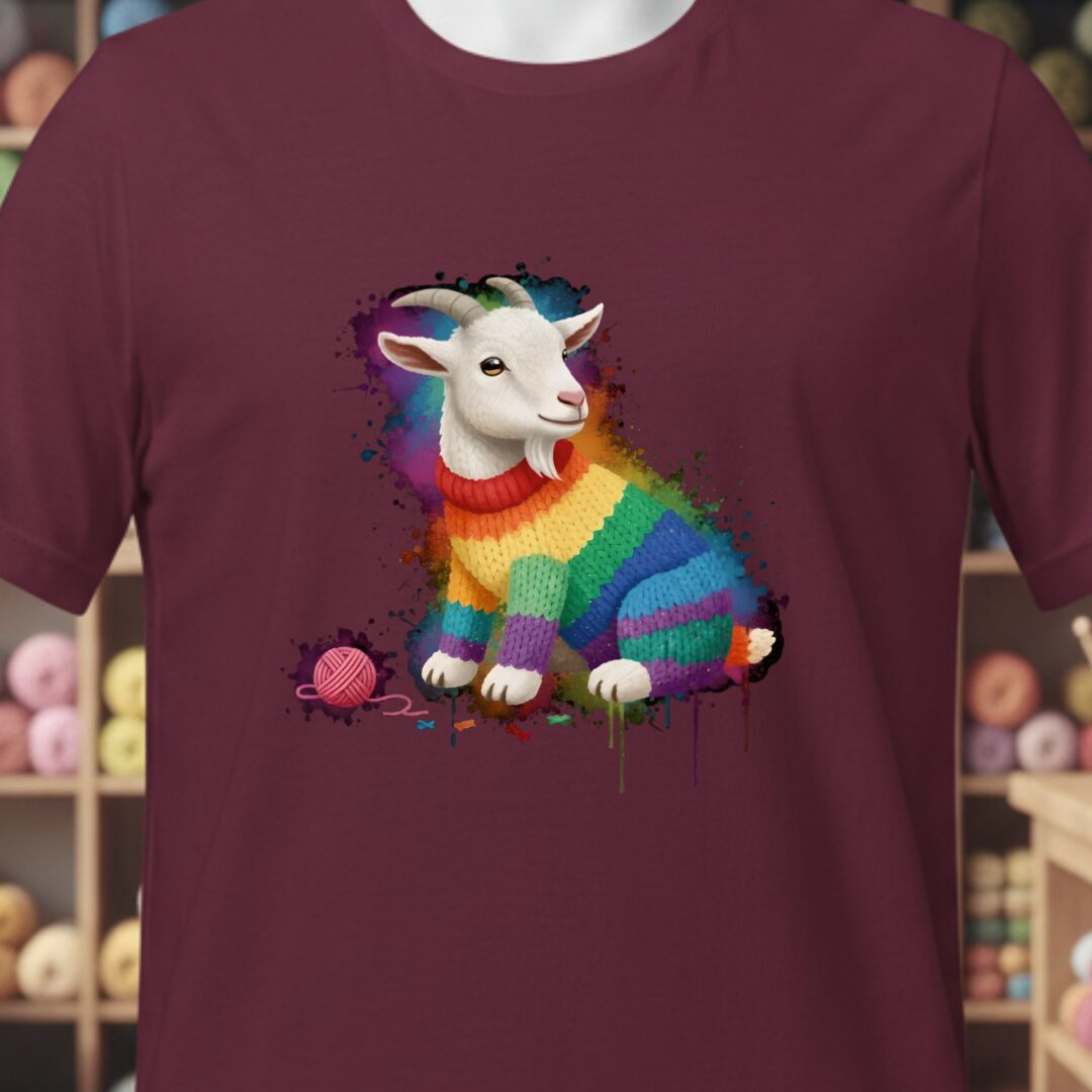 Goat Dye Splash T-Shirt Maroon t-shirt