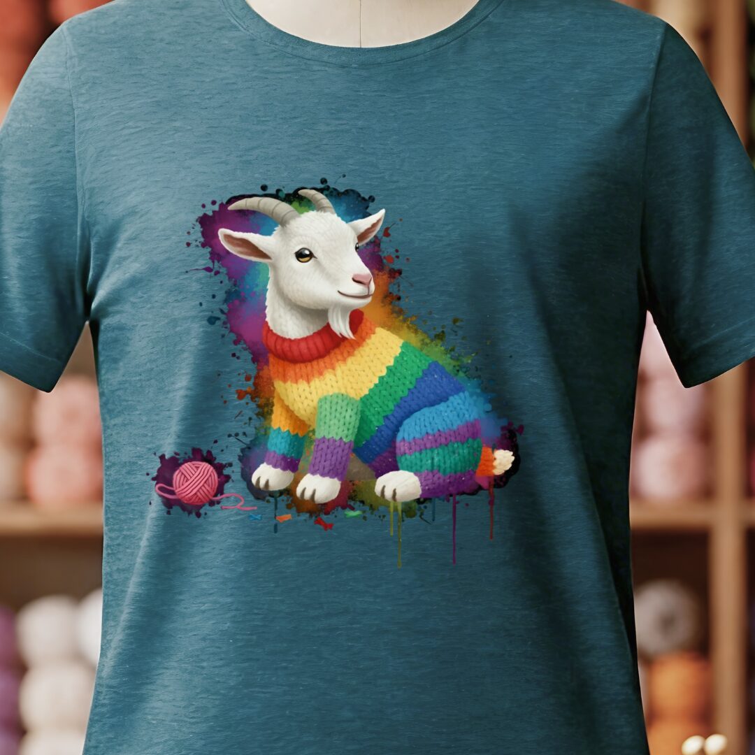 Goat Dye Splash T-Shirt Teal Blue t-shirt