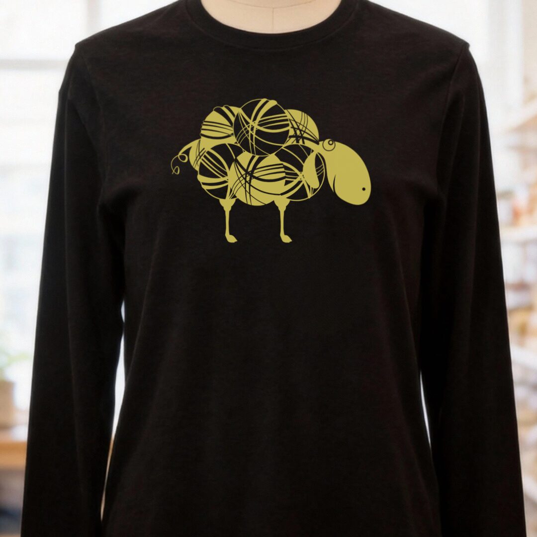 Golden Sheep Long Sleeve Tee Black t-shirt