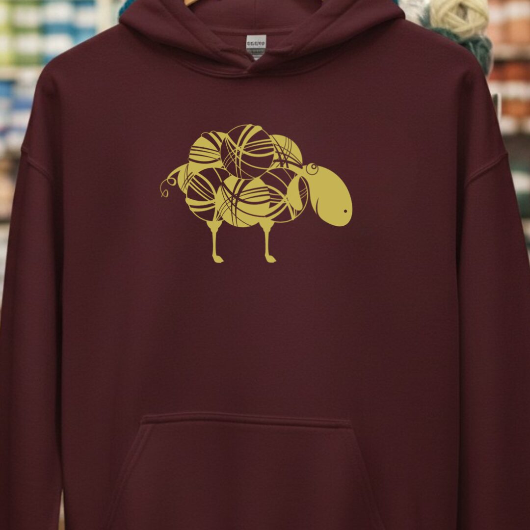 Golden Sheep Hoodie Maroon t-shirt