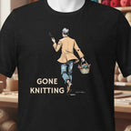 Gone Knitting T-Shirt (mens) Black t-shirt