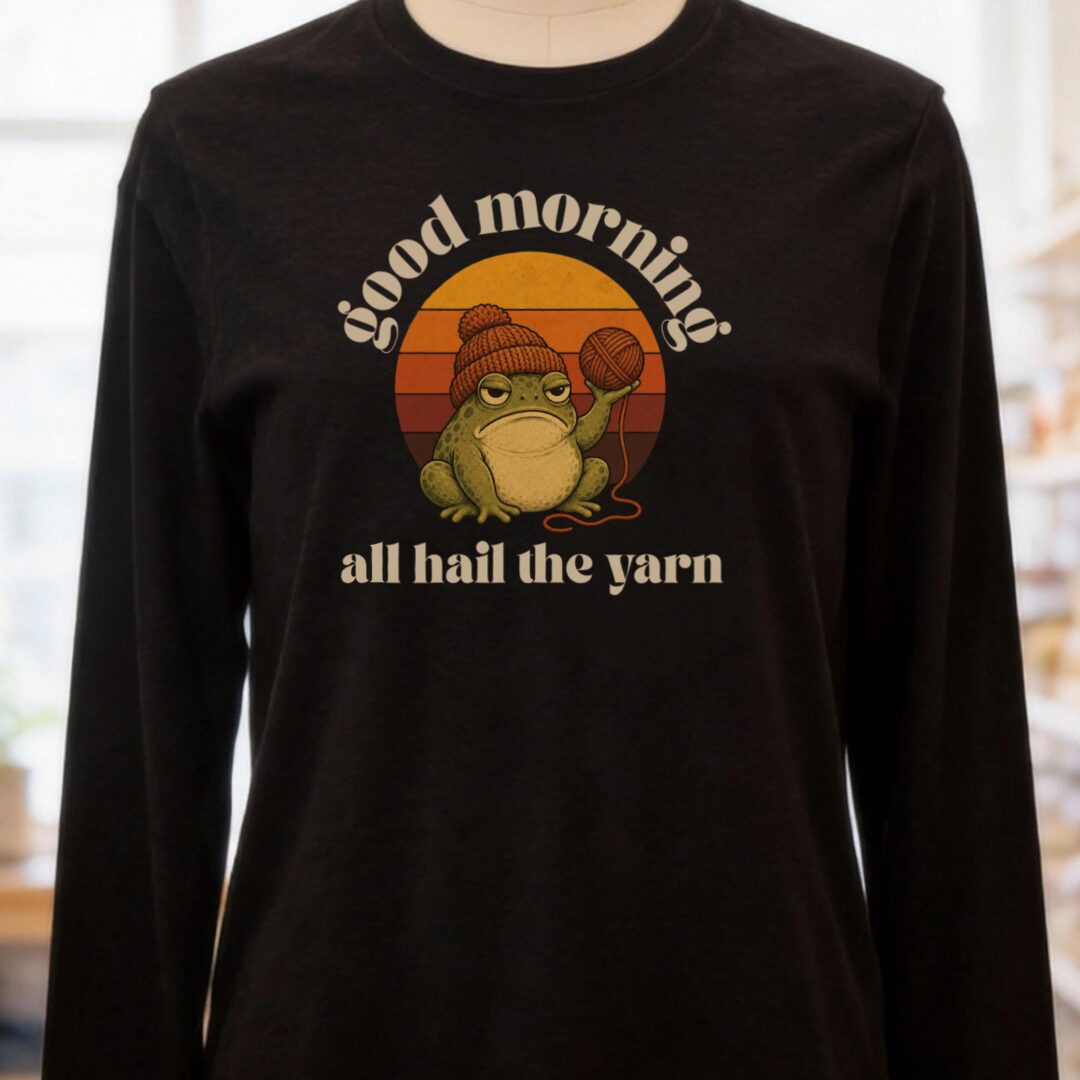 Good Morning Long Sleeve Tee Black t-shirt