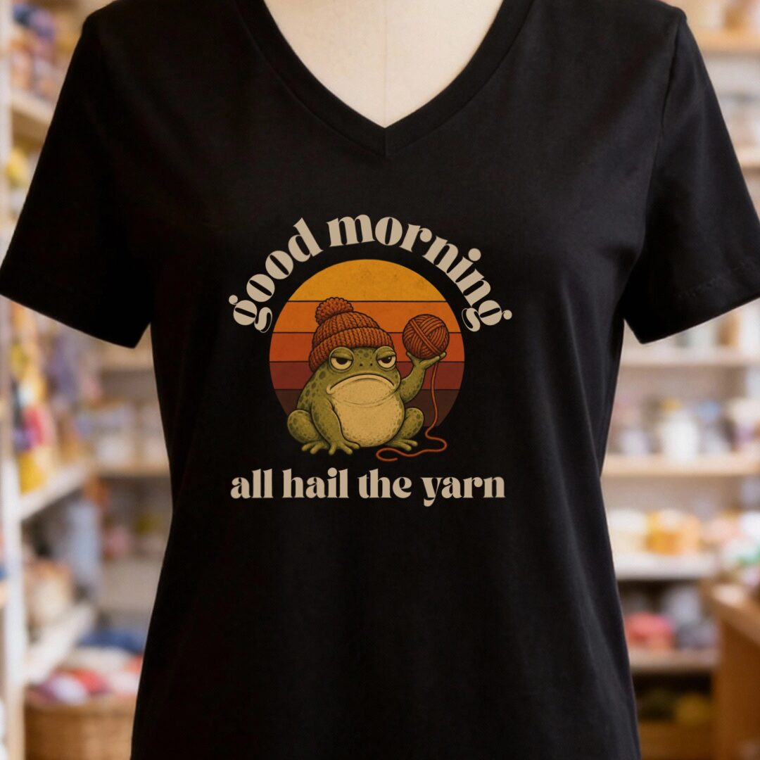 Good Morning V-Neck T-Shirt Black t-shirt