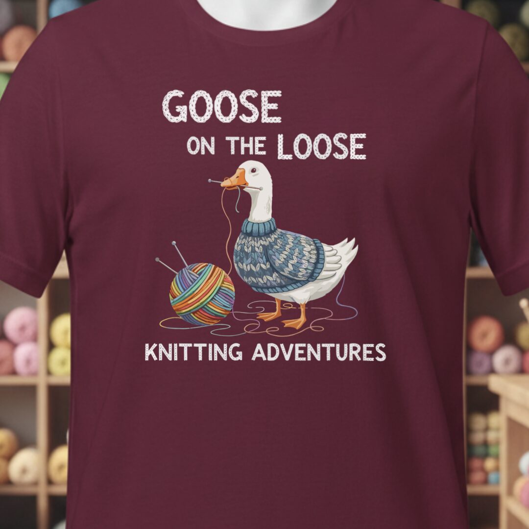 Goose on the Loose T-Shirt Maroon t-shirt