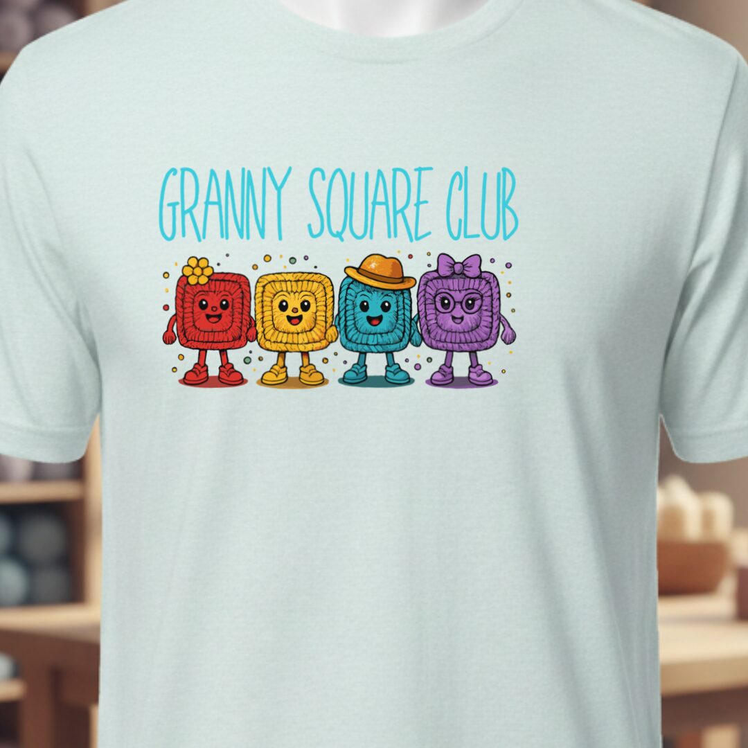 Granny Square Club T-Shirt Ice Blue t-shirt