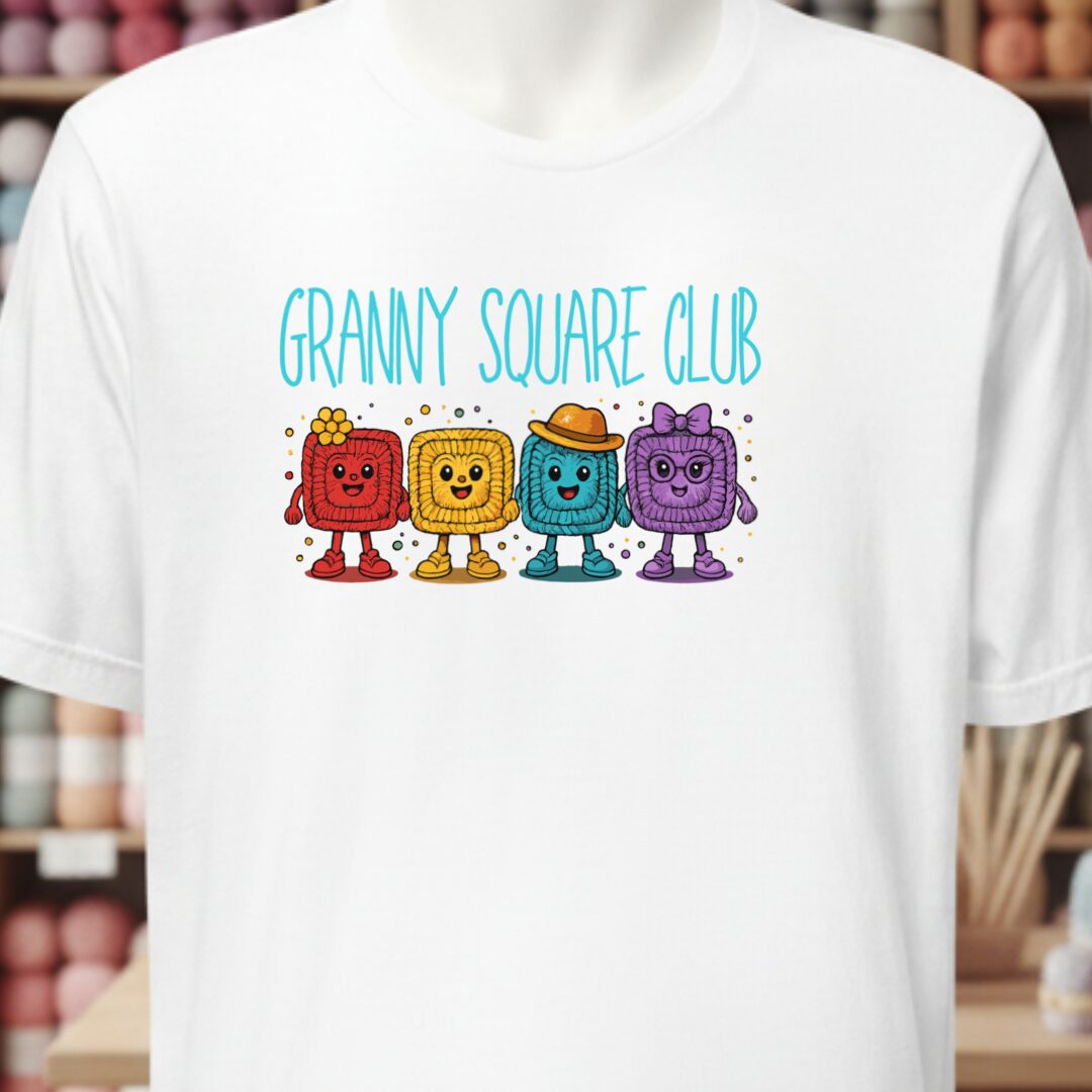Granny Square Club T-Shirt White t-shirt