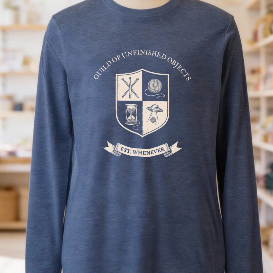 Guild Of UFO's Heather Navy Long Sleeve Tee.jpg