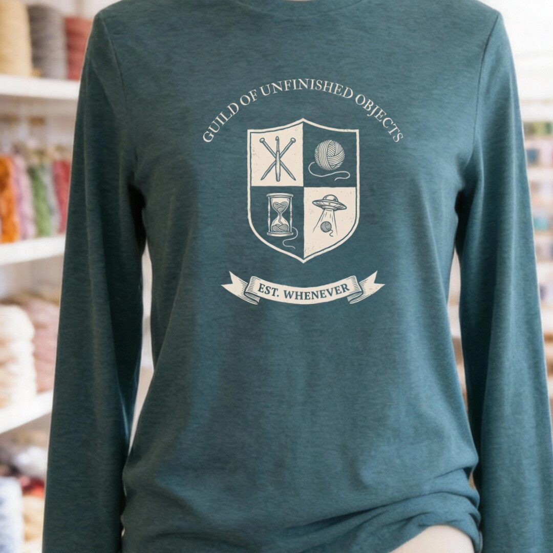Guild Of UFOs Long Sleeve Tee Teal Blue t-shirt