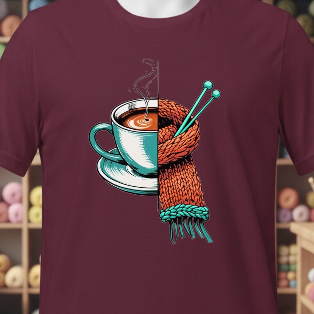 Half & Half T-Shirt Maroon t-shirt