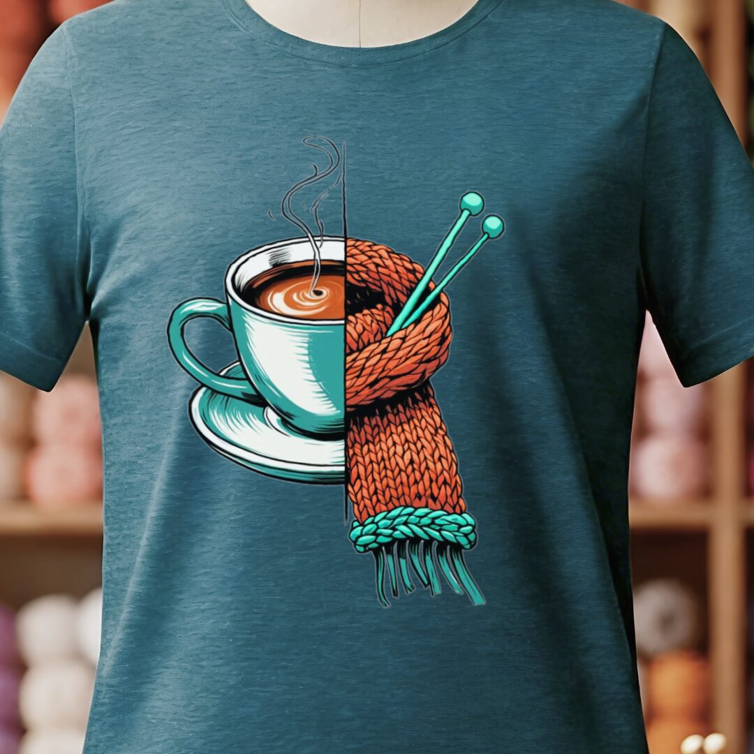 Half & Half T-Shirt Teal Blue t-shirt