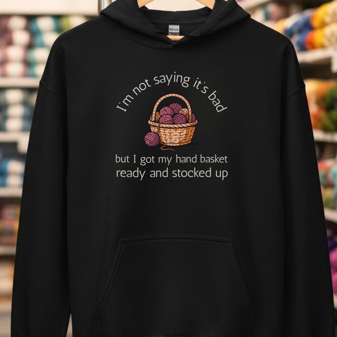 Hand Basket Hoodie Black t-shirt