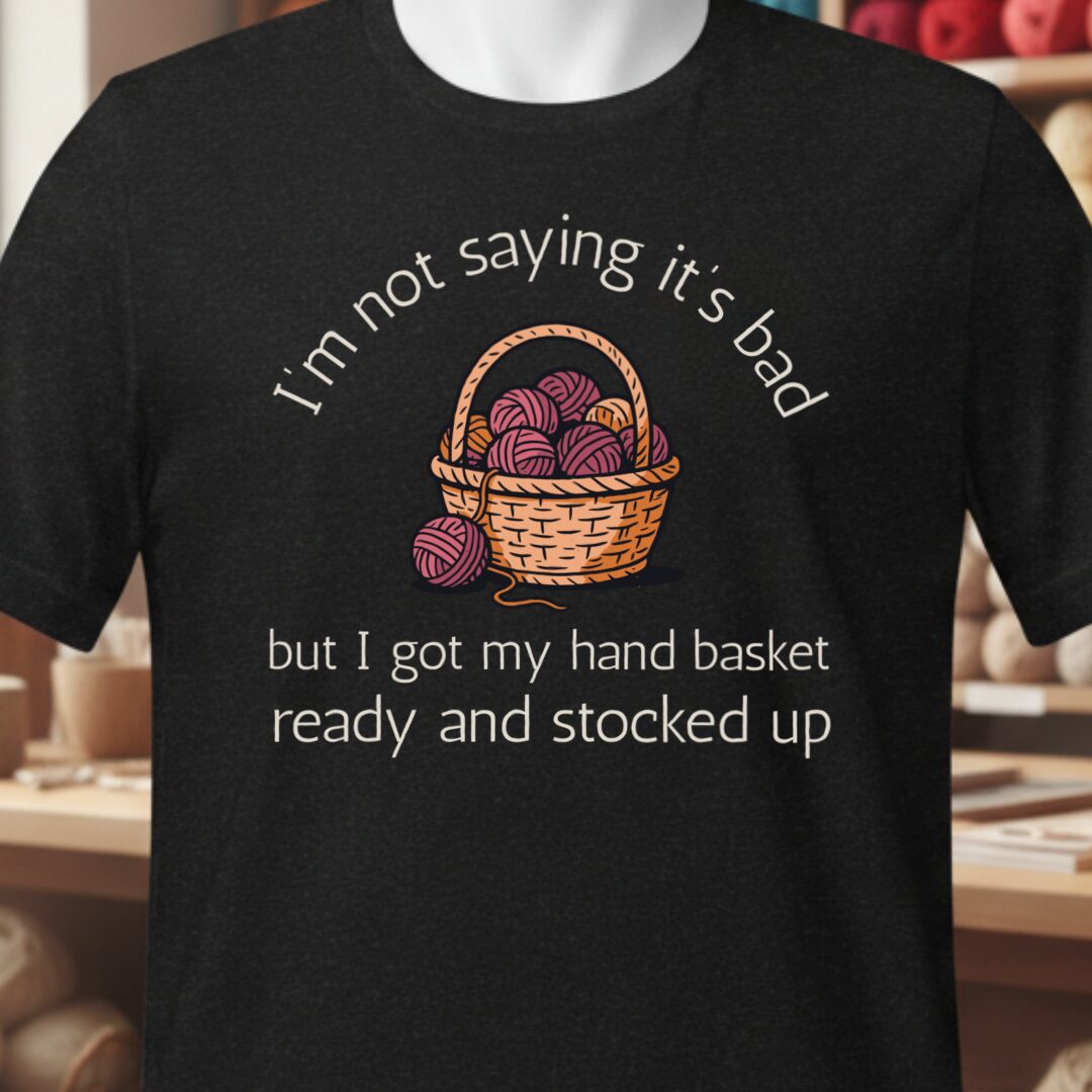 Hand Basket T-Shirt Black t-shirt