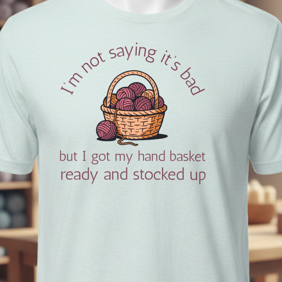 Hand Basket T-Shirt Ice Blue t-shirt