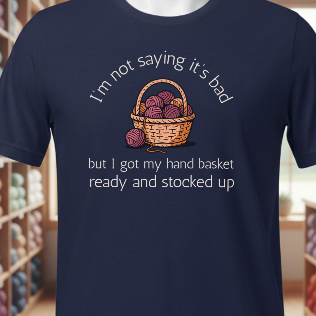 Hand Basket T-Shirt Navy t-shirt
