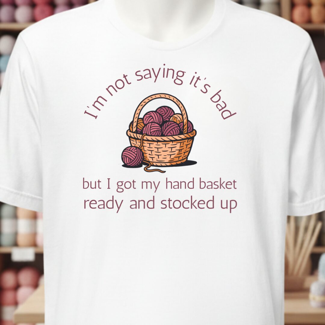 Hand Basket T-Shirt White t-shirt
