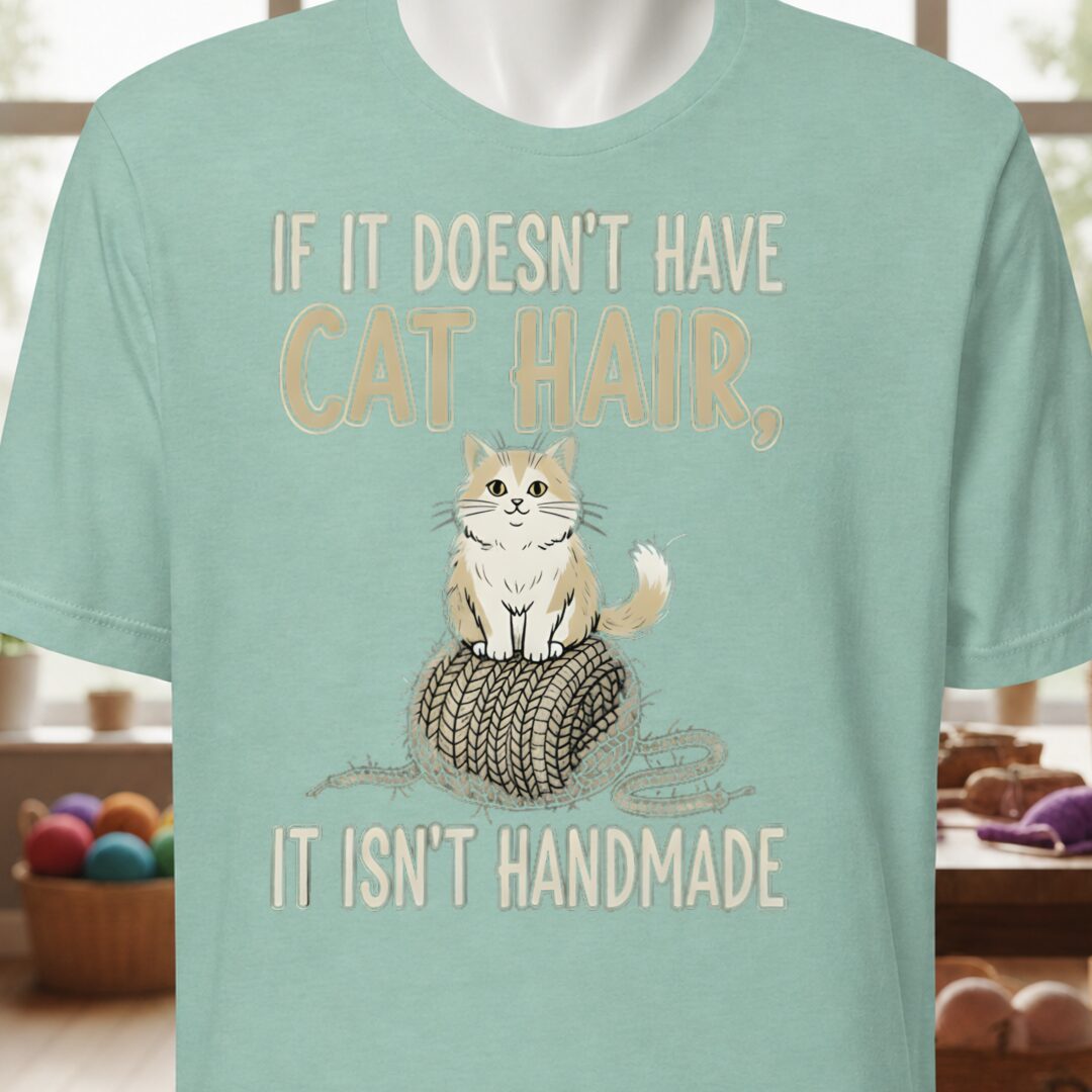 Handmade = Cat Hair T-Shirt Sea Breeze t-shirt