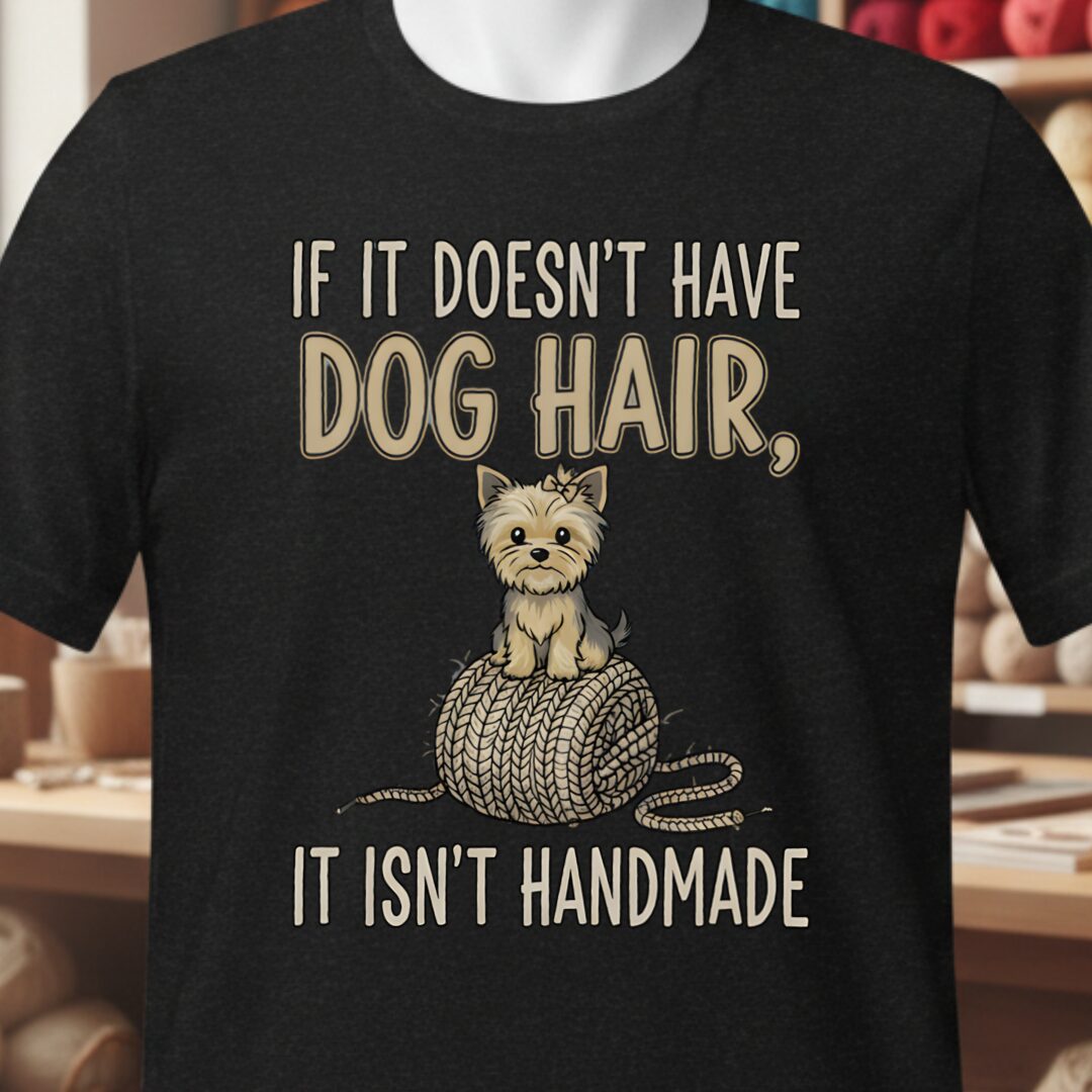 Handmade = Dog Hair T-Shirt Black t-shirt
