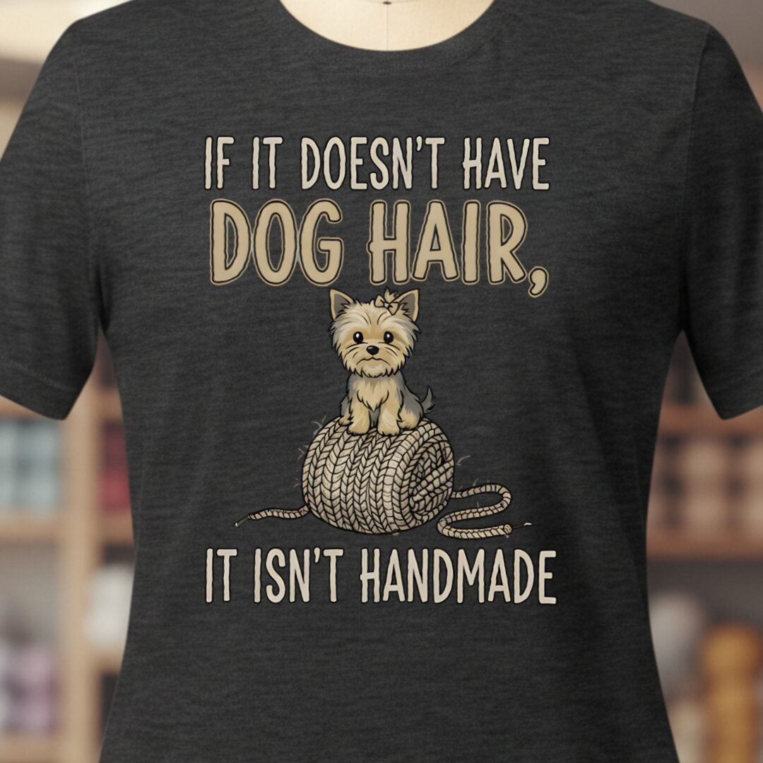 Handmade = Dog Hair T-Shirt Dark Grey t-shirt