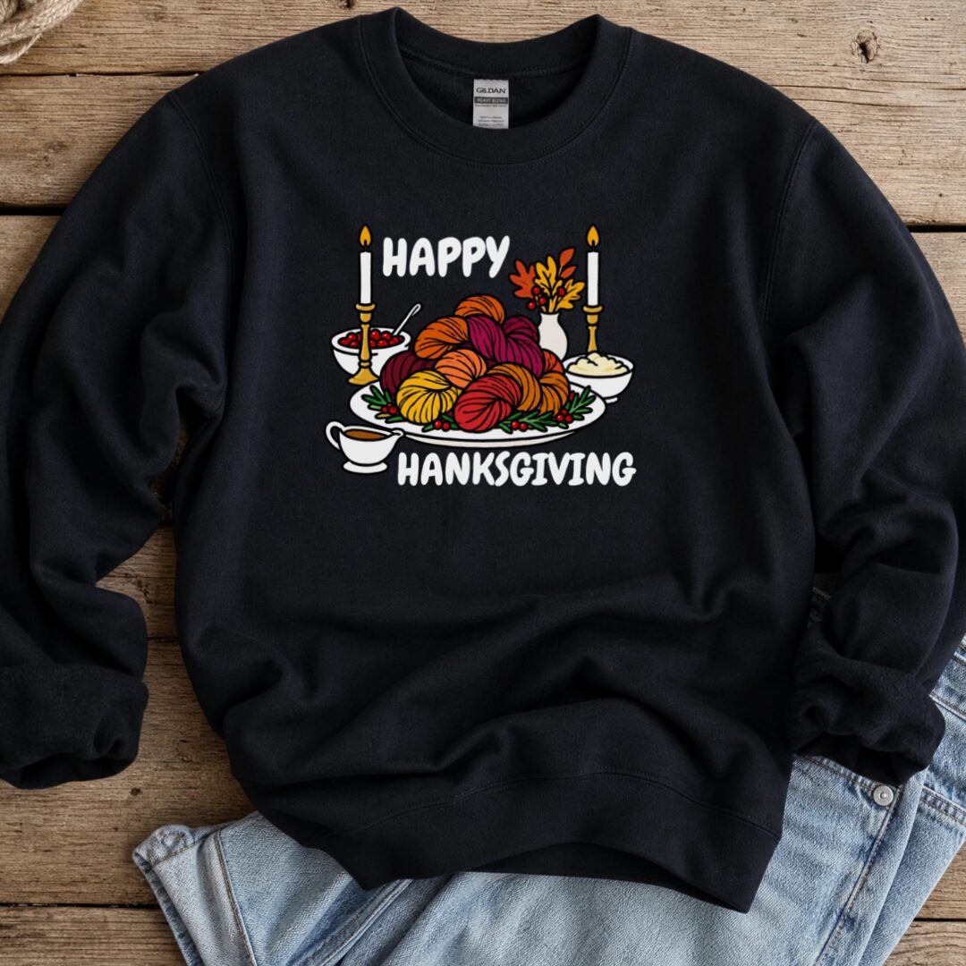 Hanksgiving Sweatshirt Black t-shirt