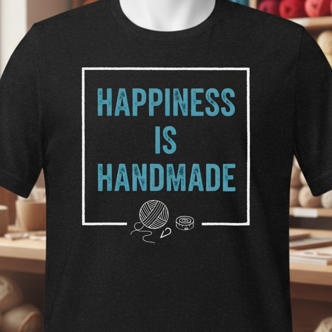 Happiness Is Handmade T-Shirt Black t-shirt
