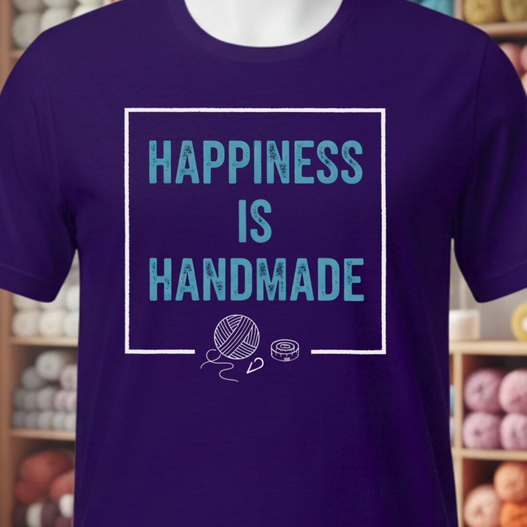 Happiness Is Handmade T-Shirt Purple t-shirt