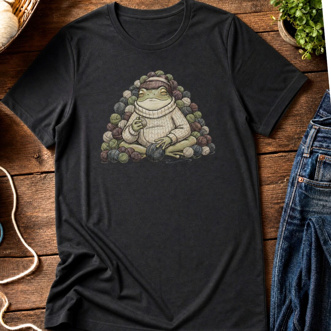 Happy Place Frog T-Shirt Black t-shirt