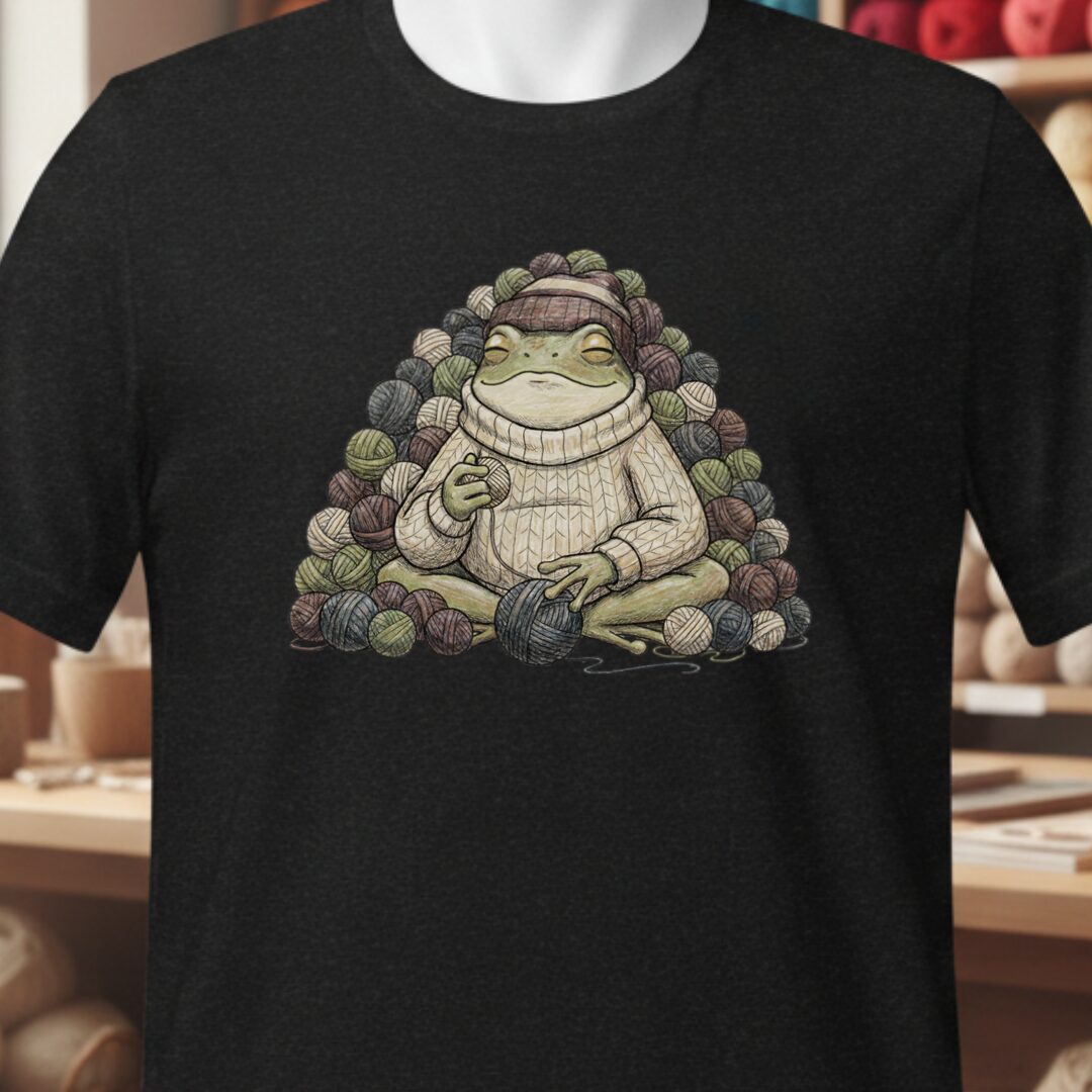 Happy Place Frog T-Shirt Black t-shirt