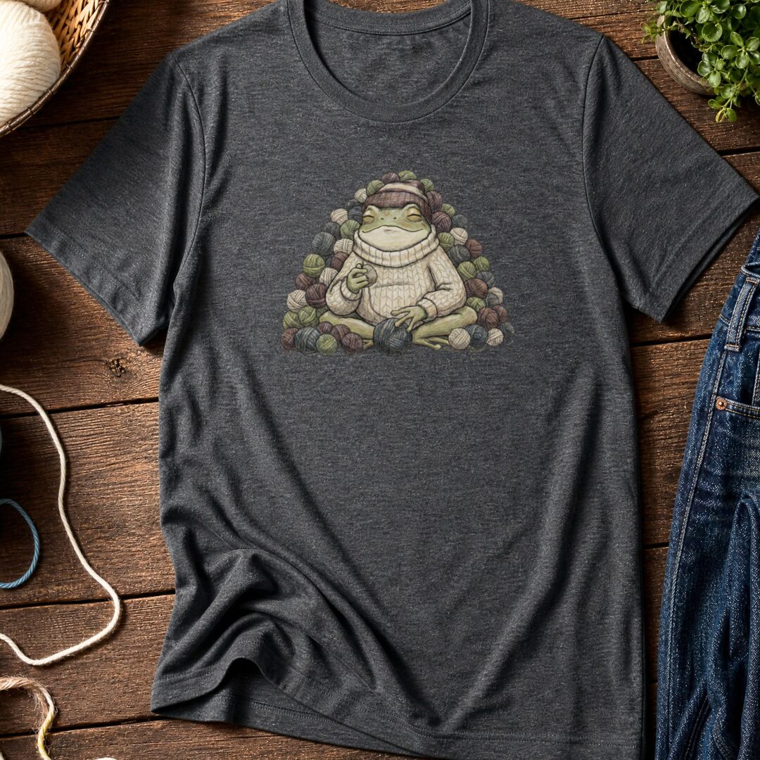 Happy Place Frog T-Shirt Dark Grey t-shirt