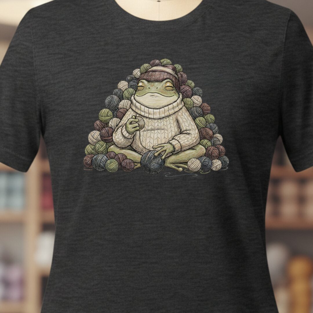 Happy Place Frog T-Shirt Dark Grey t-shirt